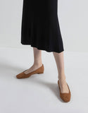 TEXTURED SQUARE TOE BALLERINA FLATS - BC MKT Vian