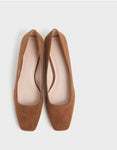 TEXTURED SQUARE TOE BALLERINA FLATS - BC MKT Vian