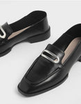 METAL ACCENT STEP BACK PENNY LOAFERS - BC MKT Vian