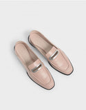 METAL ACCENT STEP BACK PENNY LOAFERS - BC MKT Vian