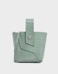 CROC-EFFECT WRISTLET HANDLE BUCKET BAG - BC MKT Vian