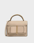 CHUNKY METAL TOP HANDLE BOW FLAP BAG - BC MKT Vian