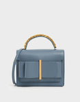 CHUNKY METAL TOP HANDLE BOW FLAP BAG - BC MKT Vian