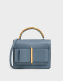 CHUNKY METAL TOP HANDLE BOW FLAP BAG - BC MKT Vian