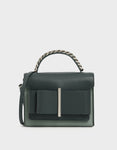 CHUNKY METAL TOP HANDLE BOW FLAP BAG - BC MKT Vian