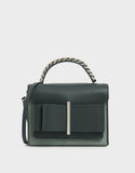 CHUNKY METAL TOP HANDLE BOW FLAP BAG - BC MKT Vian