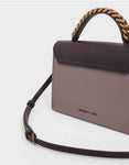 CHUNKY METAL TOP HANDLE BOW FLAP BAG - BC MKT Vian