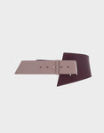 TWO-TONE CROC-EFFECT ASYMMETRIC WAIST BELT - BC MKT Vian